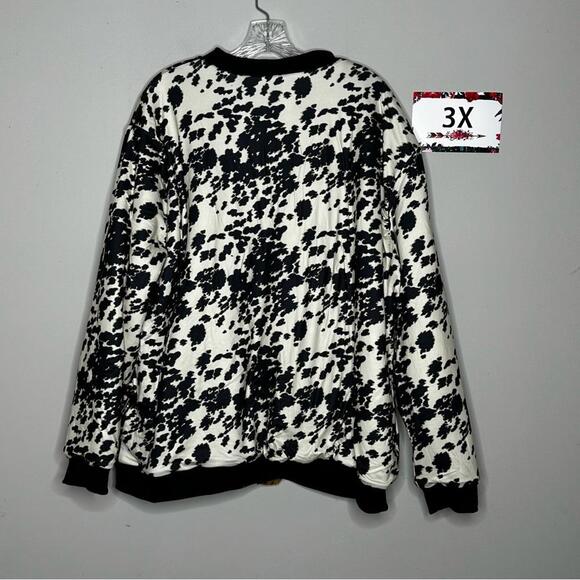 Crazy Train 3X Reversable Fleece Jacket - Aztec & Cow Print - Picture 5 of 8